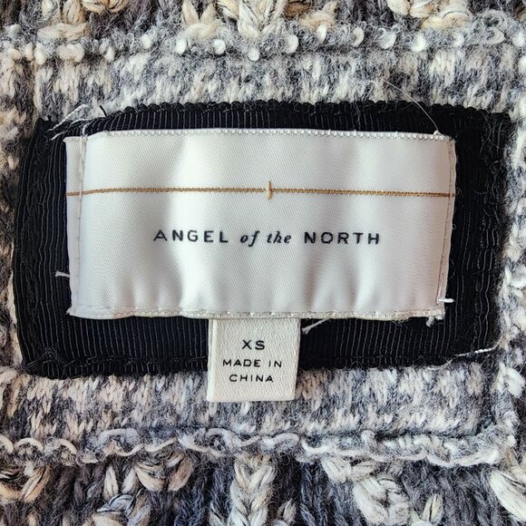 Angel of the North Womens XS Cardigan Tipperary Jacket Fringe Tweed Knit Sweater - Picture 8 of 11